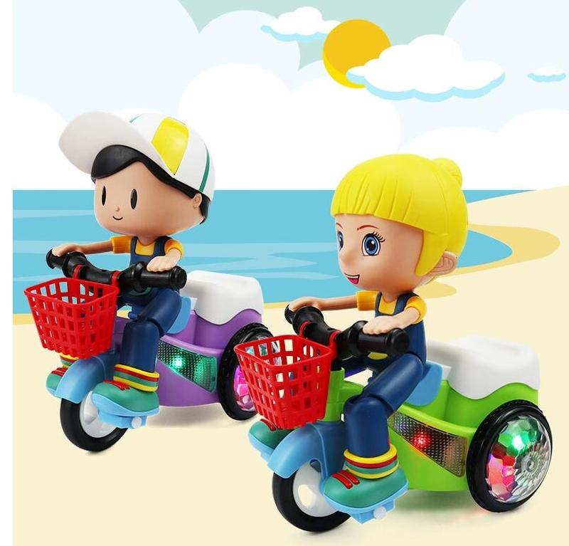 😍Last Day Sale 50% OFF💥 Stunt Spin Dance Tricycle Electric Toy with Sound Music Light Toy