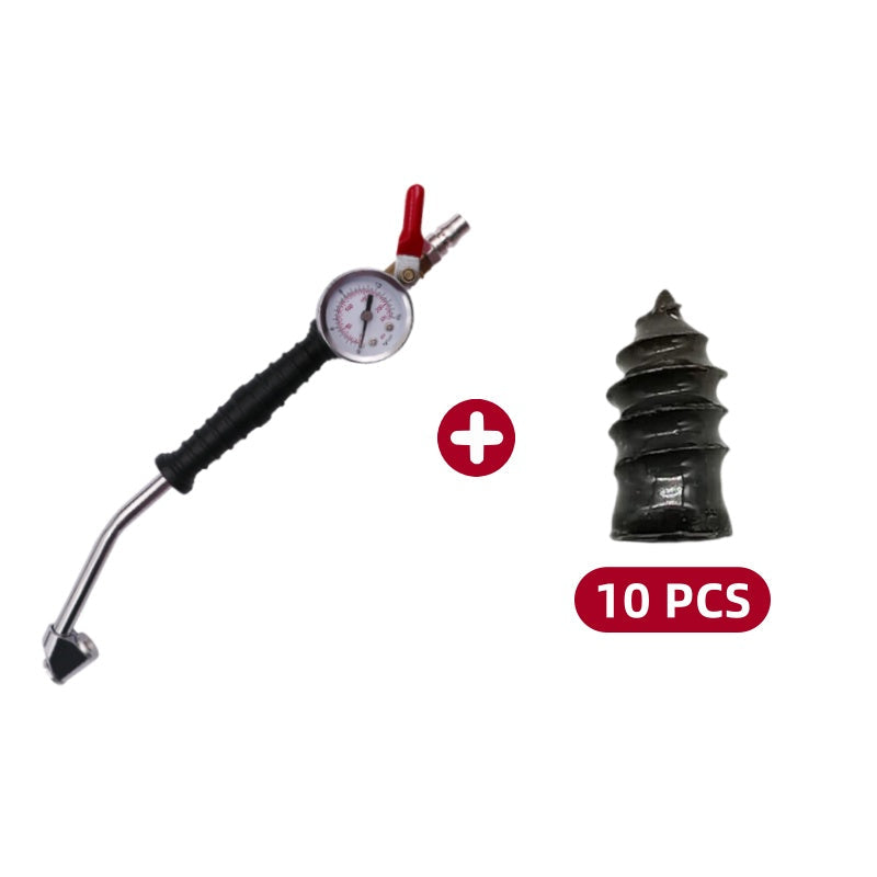 Heavy-Duty Tire Inflator with Pressure Gauge