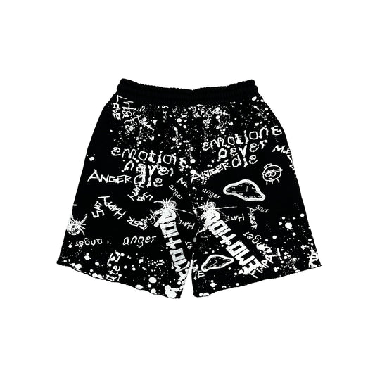 Black “Graffiti” Shorts