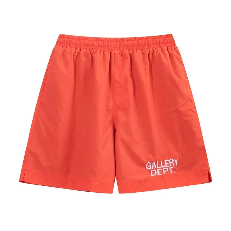 Gallery Dept. Logo Casual Shorts - Orange-Red