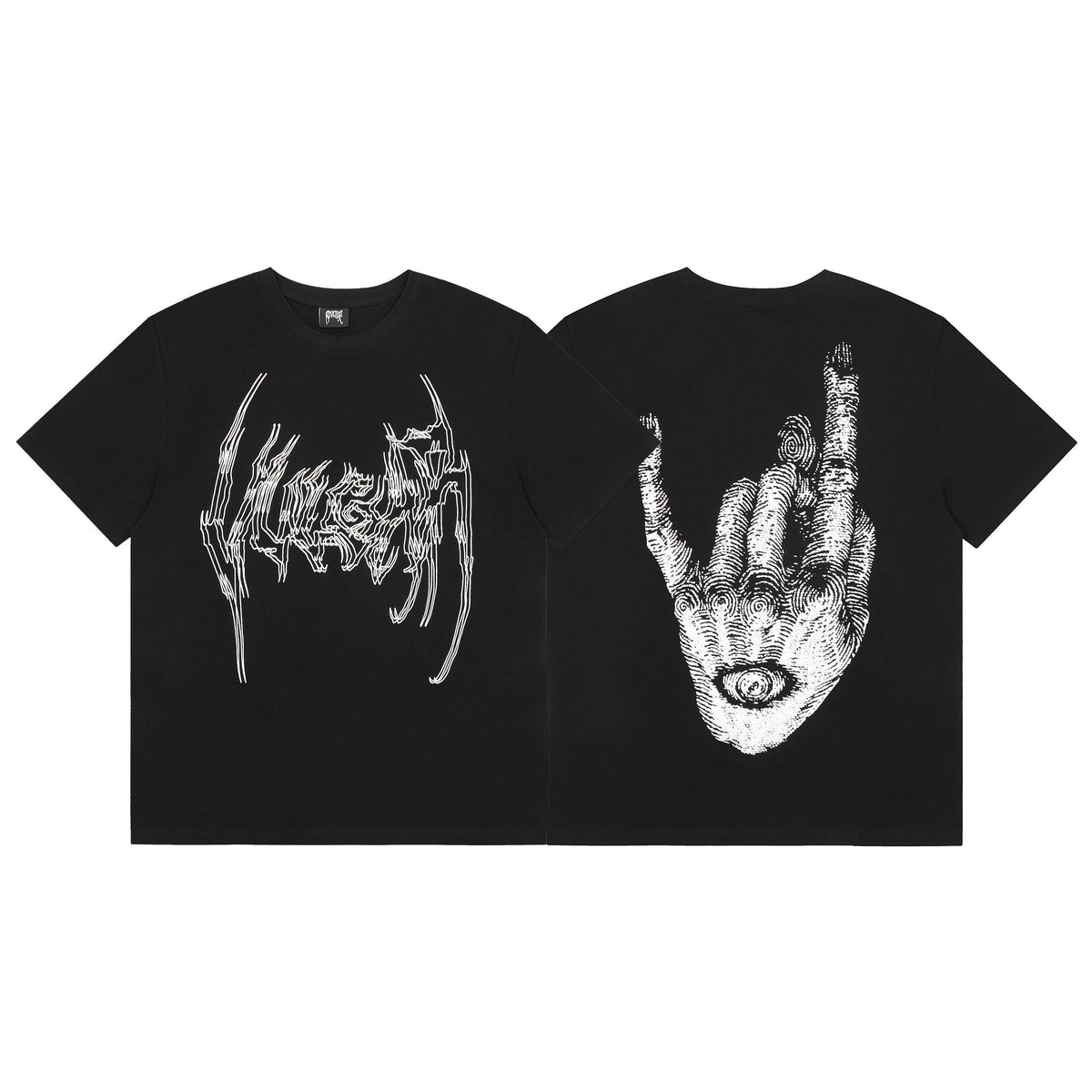 REVENGE Graphic Hand Print T-Shirt