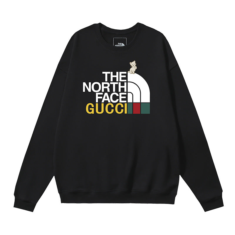 The North Face x Gucci Signature Logo Crewneck Sweatshirt – Black