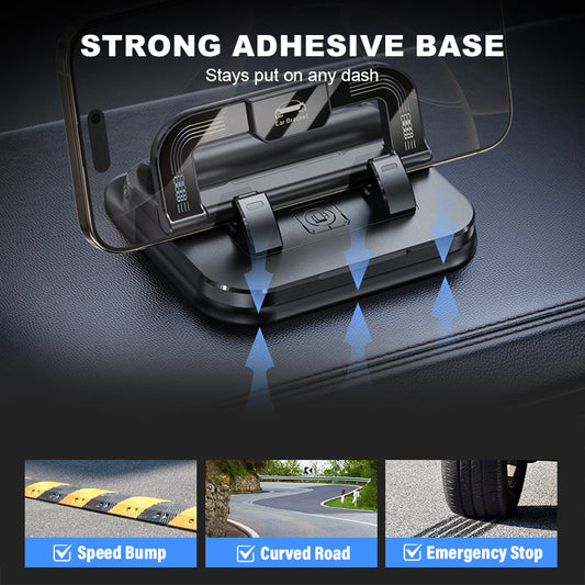 📱✨ 360° Rotating Foldable Phone Holder - Universal Compatibility with Anti-Slip Base for Desk, Car & Travel Use 🚗💻