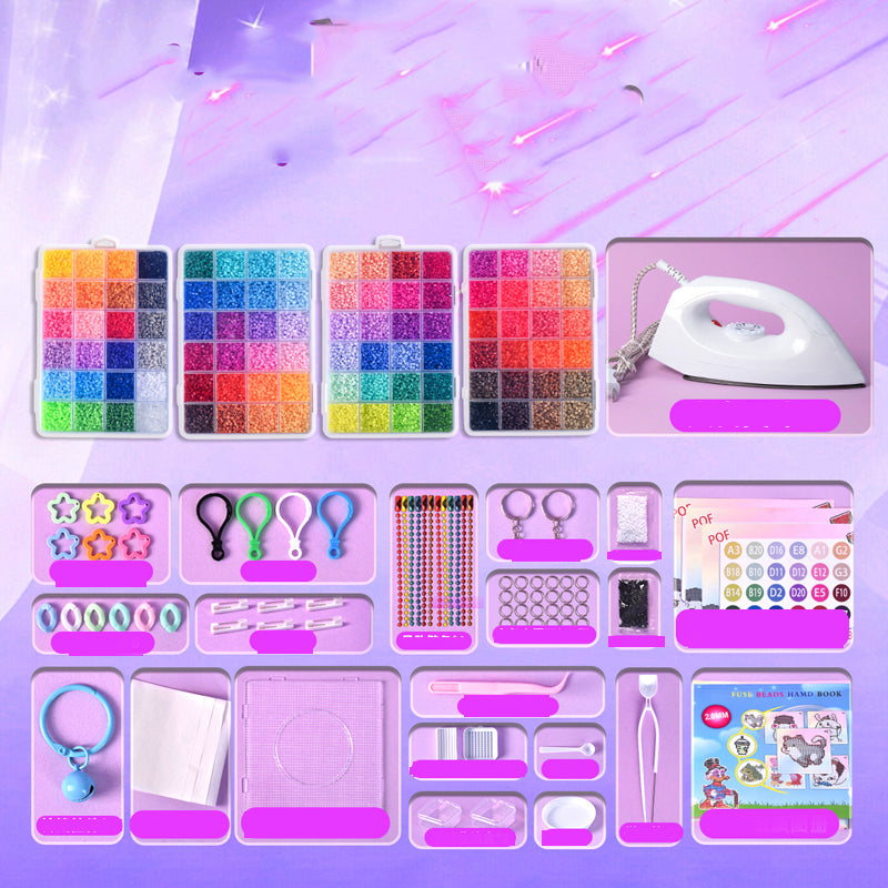 π96-Color Fuse Beads Complete Kitβ¨ - Ultimate Set with Iron, Pegboards & Patterns for Endless DIY Crafts!π