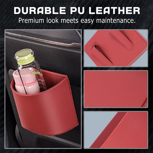 Universal Leather Car Door Cup Holder