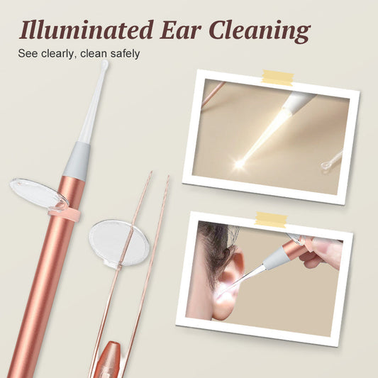 Luminous Ear Pick & Tweezer Set with Magnifier