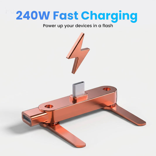 Fast-charging adapter with a 360° foldable phone stand ⚡📱🔄✨