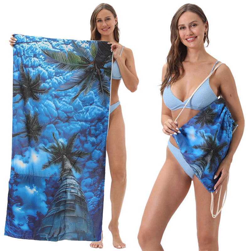 ⏰🔥LIMITED TIME 50% OFF!🔥50K+ SOLD!2-in-1 Printed Beach Towel Backpack