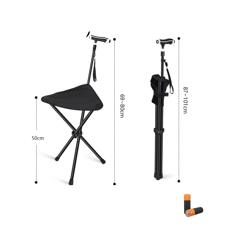 Folding Walking Cane with Seat