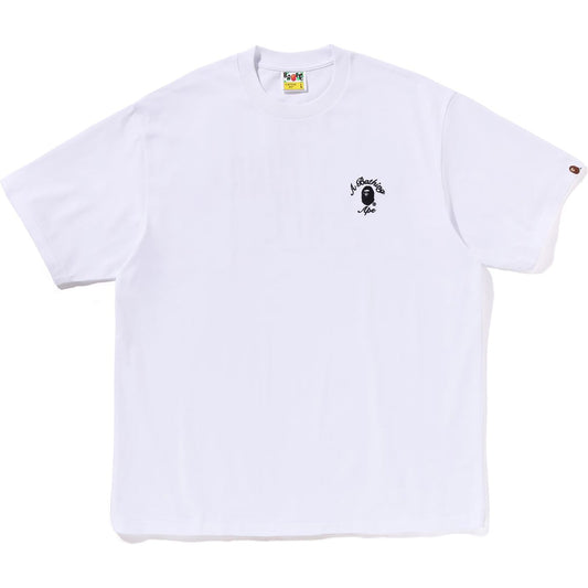 BAPE MENS ONE POINT APE HEAD COLLEGE RELAXED FIT T-SHIRT