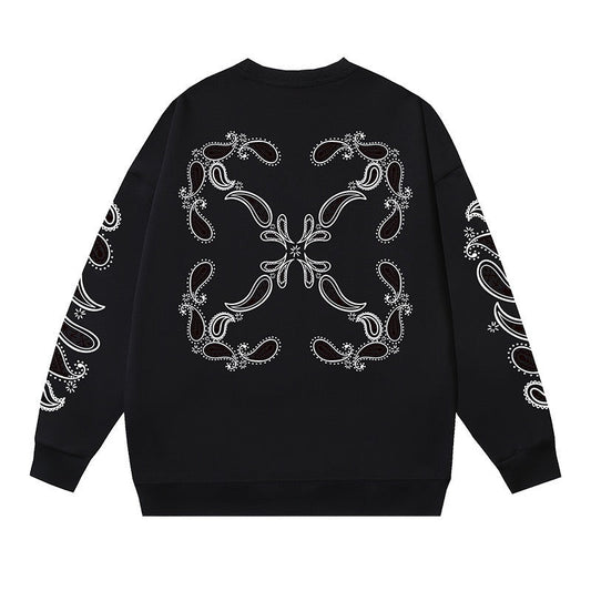 Off-White Paisley Graphic Sweatshirt Black