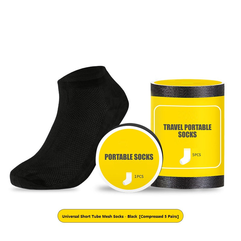 Non-Washable Portable Compressed Cotton Socks