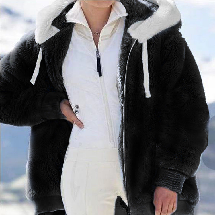 🎁Christmas Hot Sale 50% OFF🎄Hooded Fleece Jacket with Shearling Lining❄️