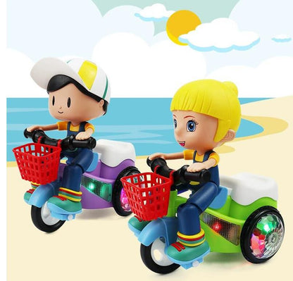 😍Last Day Sale 50% OFF💥 Stunt Spin Dance Tricycle Electric Toy with Sound Music Light Toy
