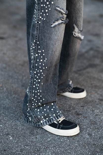 Grey ‘Stone’ Baggy Jeans