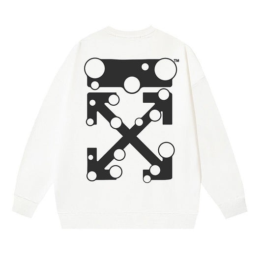 OFF WHITE Bubble Arrow Logo Crewneck Sweatshirt White
