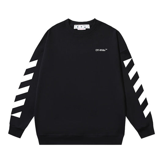 Off-White Diagonal Stripe Logo Sweatshirt Black