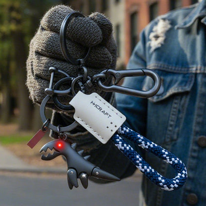 Aluminum Alloy Dinosaur Charm Paired with a Hand-woven Bracelet-🔥Second Item at 40% OFF