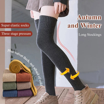 Warm Thigh High Socks Long Stockings