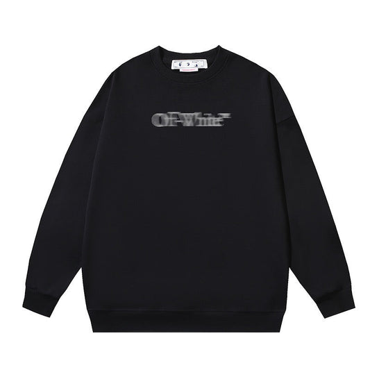 OFF WHITE Blur Logo Crewneck Sweatshirt Black