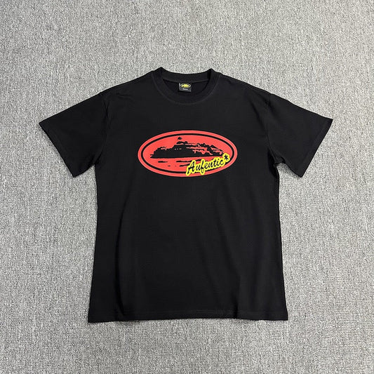 Vintage Graphic Print Black T-Shirt Unisex Streetwear Casual Tee