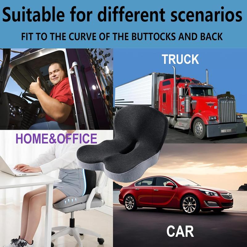 💎 50% OFF! 💎 Non-Slip Memory Foam Seat Cushion – Sciatica Relief, Breathable Mesh & Universal Fit for Car, Office & Wheelchair