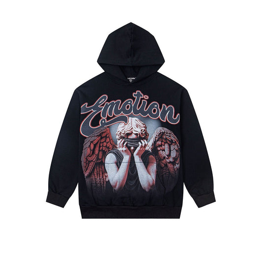 EMOTION Fallen Angel Graphic Pullover Hoodie