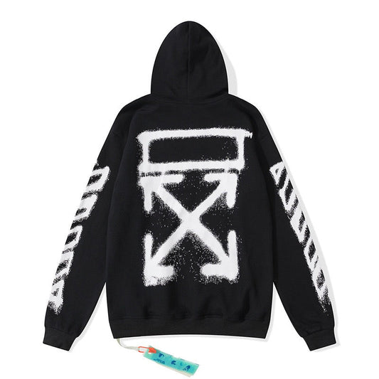 Off-White Black White Spray Arrow Hoodie