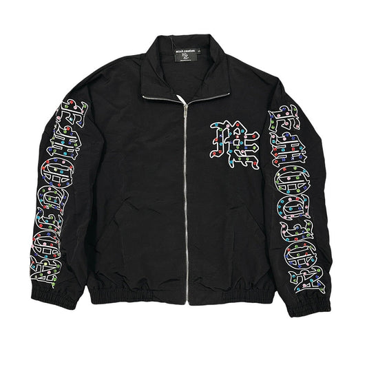 EMOTION Rhinestone Graphic Track Jacket