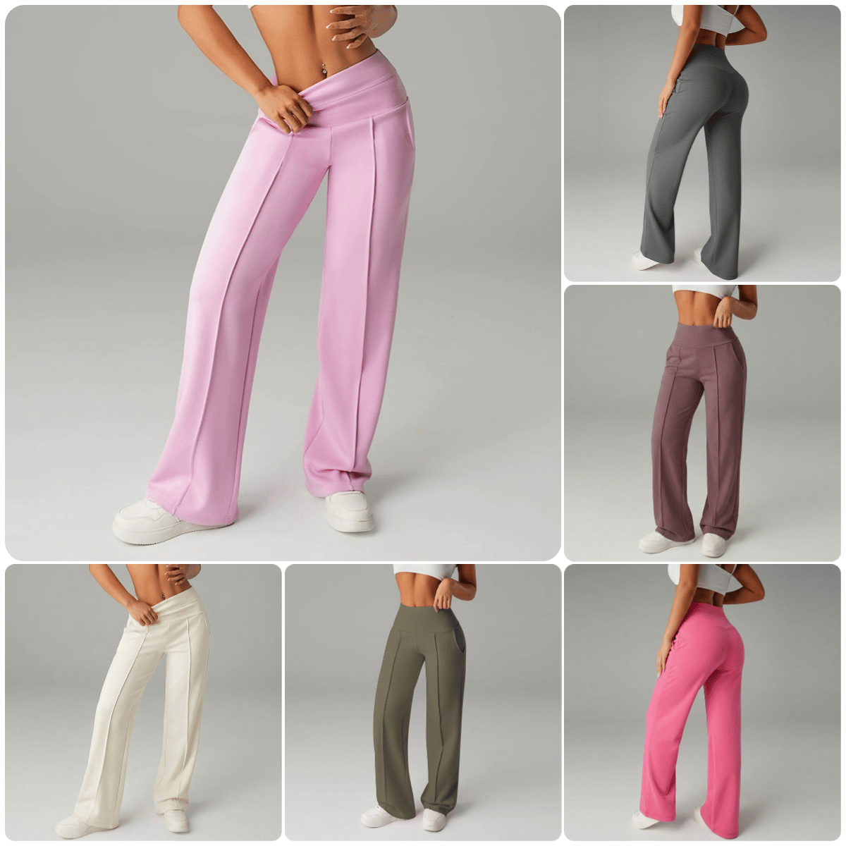 💗LAST DAY SALE 50% OFF⚡50K+ SOLD💕Women's Plain Loose Straight Leg Pants