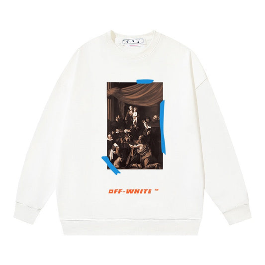 Off-White Artwork Logo Graphic Sweatshirt White