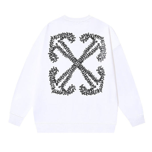 OFF WHITE Arrow Logo Crewneck Sweatshirt White