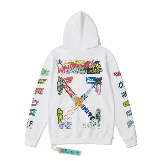 Off-White Colorful Graphic Arrow Hoodie White
