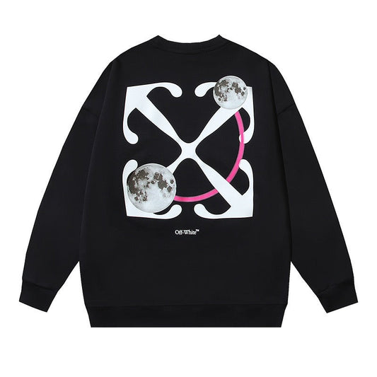 OFF WHITE Moon Arrow Logo Crewneck Sweatshirt