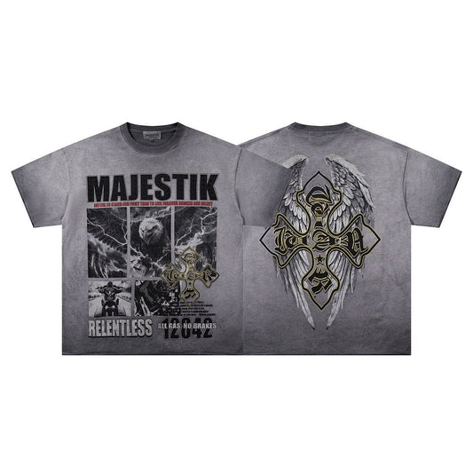MAJESTIK Relentless Graphic Vintage T-Shirt