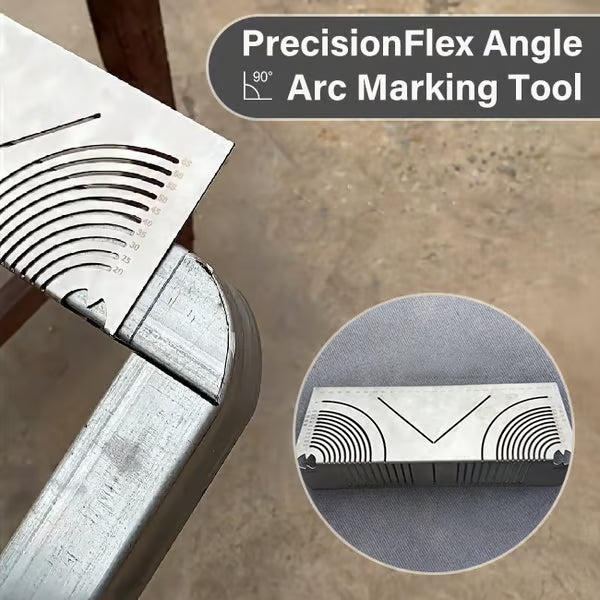 🔥HOT SALE 50% OFF🏆Square Stainless Steel 90° Arc Angle Marking Ruler