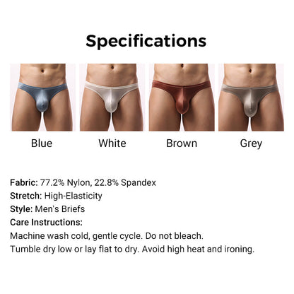 Men's Low-Rise Contoured Pouch Sexy Briefs