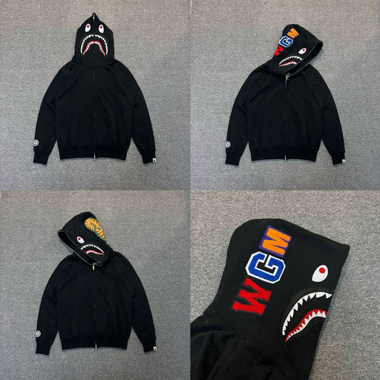 BAPE Shark Full Zip Hoodie Black Shark Edition