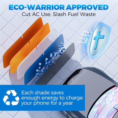 💎 Blocks 99% Heat & UV, Foldable Design for Instant Cool Interior & Dashboard Protection ☀️🚗