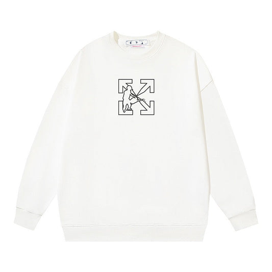 Off-White Outline Arrow Graphic Sweatshirt White