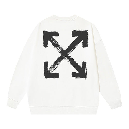 Off-White Brush Arrow Graphic Sweatshirt White