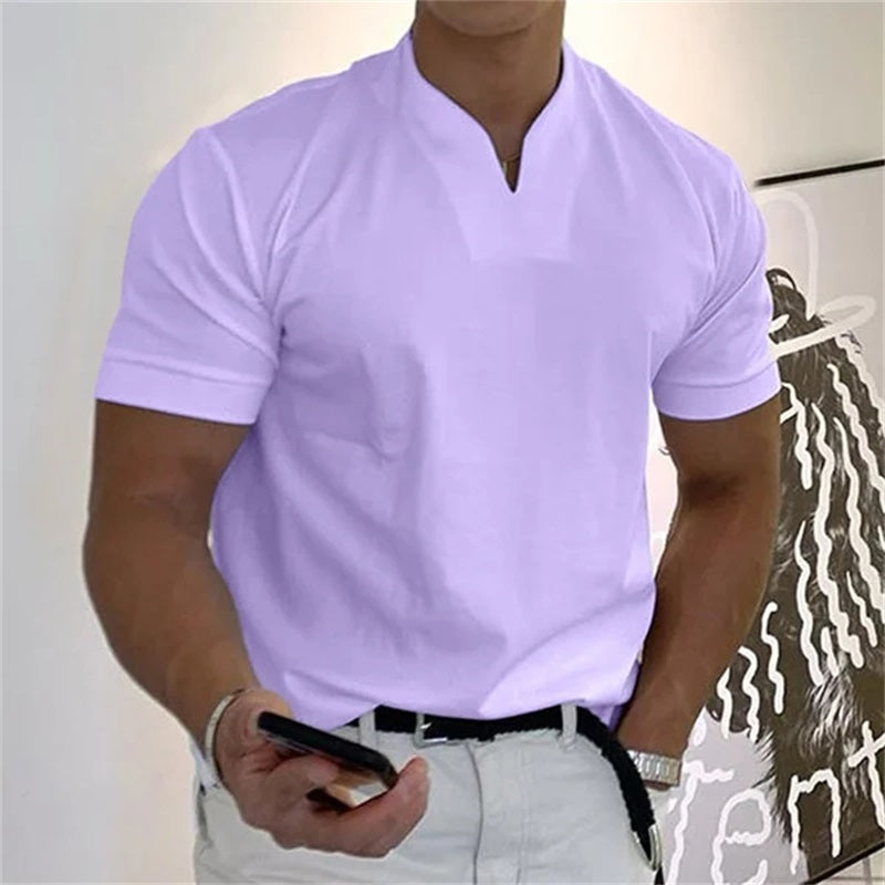 ⏳Time-Limited Special⏰Men Gentlemans Business Short Sleeve Fitness T-shirt