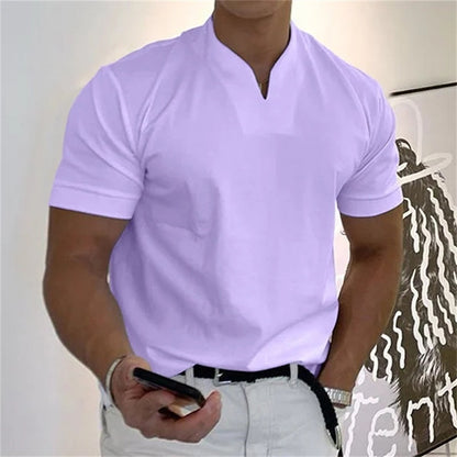 ⏳Time-Limited Special⏰Men Gentlemans Business Short Sleeve Fitness T-shirt