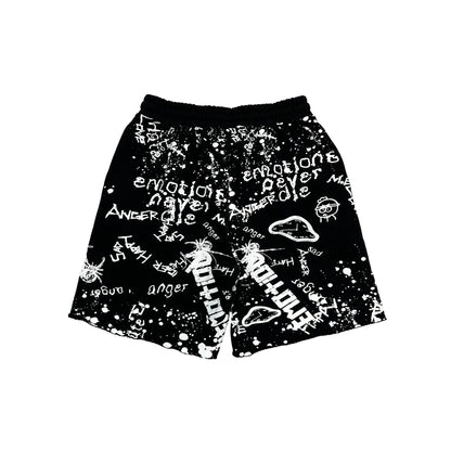 Black “Graffiti” Shorts
