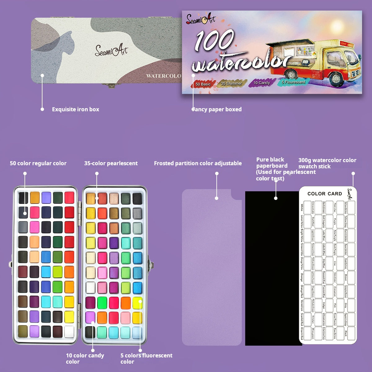 📢📢50%  OFF !! ⏰Premium Watercolor Set - Portable Paint Kit - Perfect for Gifting to Adults, Teens, Tweens, & Kids