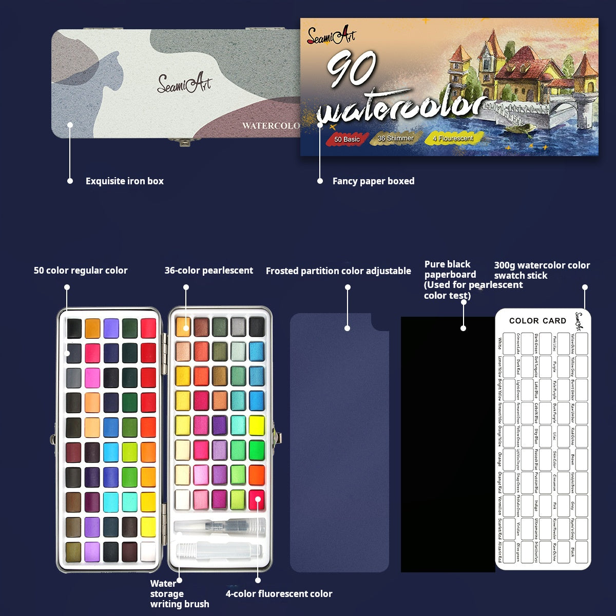 📢📢50%  OFF !! ⏰Premium Watercolor Set - Portable Paint Kit - Perfect for Gifting to Adults, Teens, Tweens, & Kids