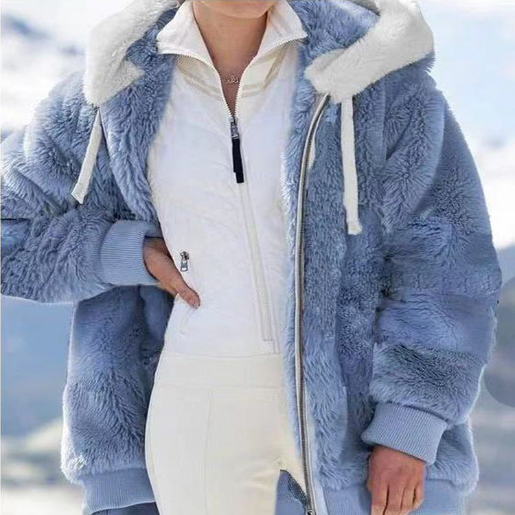 🎁Christmas Hot Sale 50% OFF🎄Hooded Fleece Jacket with Shearling Lining❄️