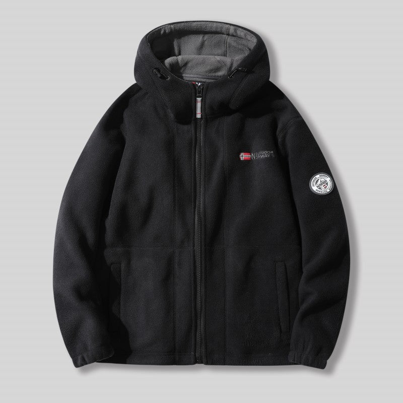 🎄Men's Double-Faced Thick Warm Hooded Jacket