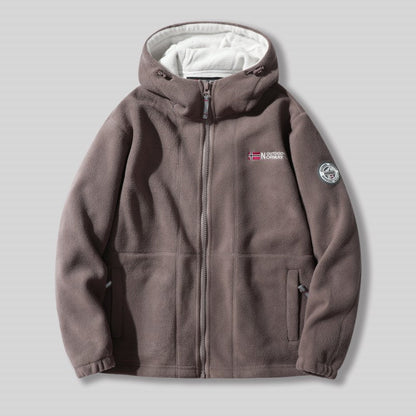 🎄Men's Double-Faced Thick Warm Hooded Jacket