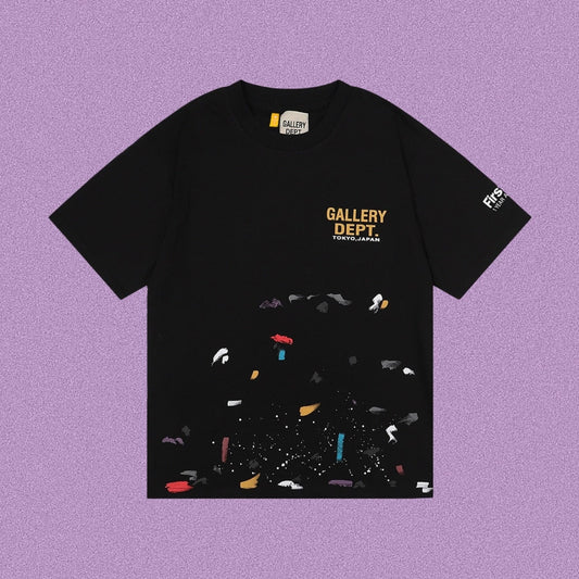 Gallery Dept. Paint Splatter Graphic Short Sleeve T-Shirt - Black